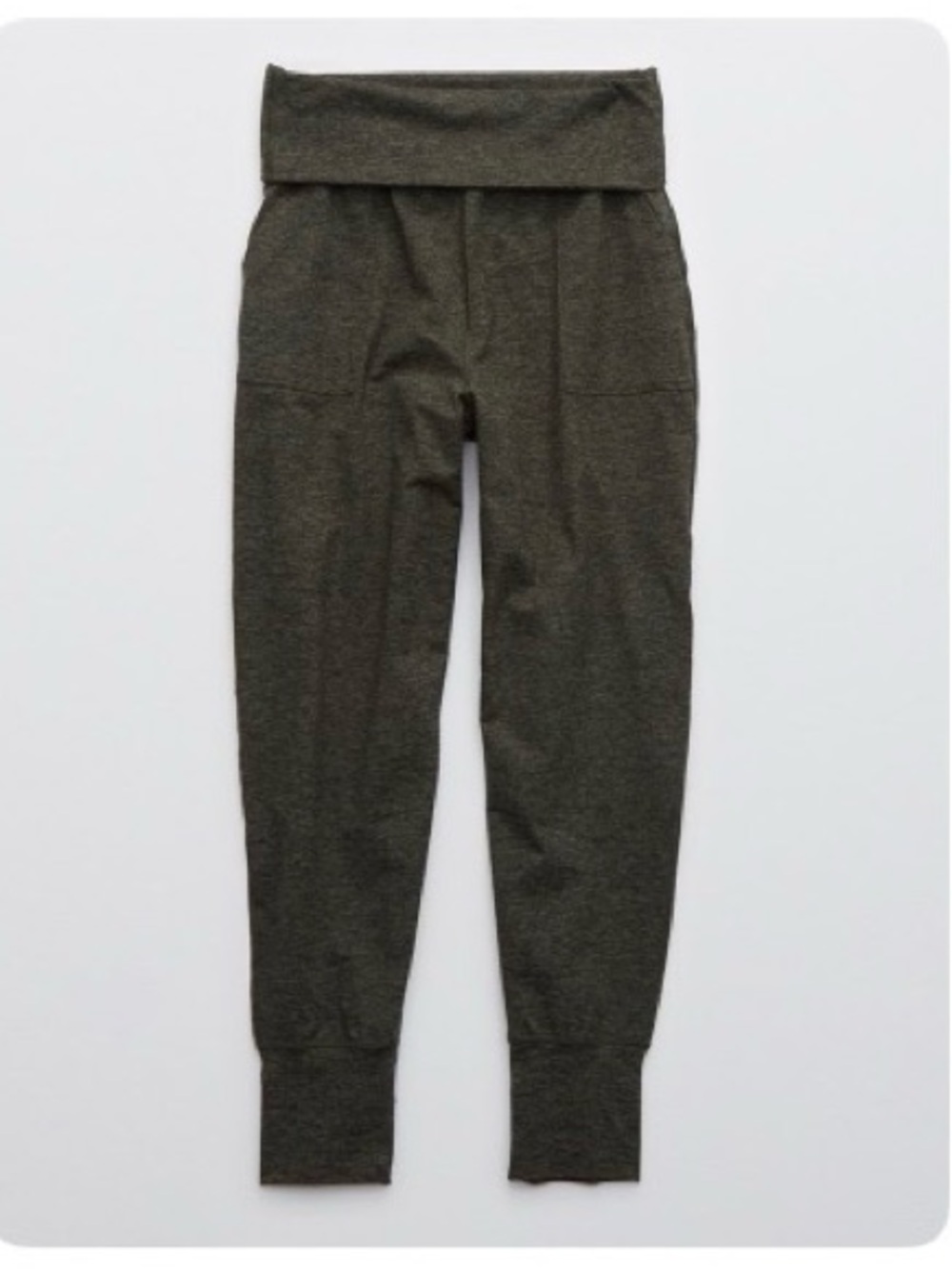 aerie Dark Olive Hugger Jogger Pants